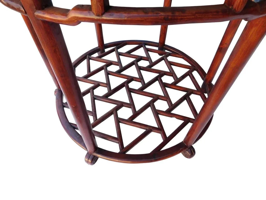 Chinese Style Round Marble Top Pedestal Table - 6