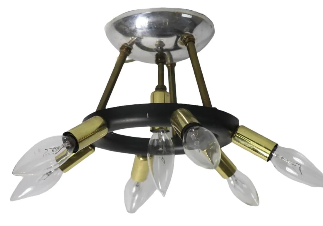 7 Light Mid Century Flush Mount Sputnik Chandelier - 2