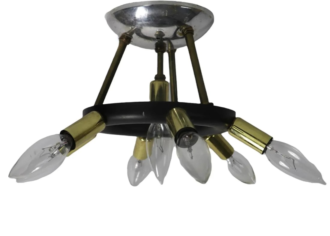 7 Light Mid Century Flush Mount Sputnik Chandelier - 3