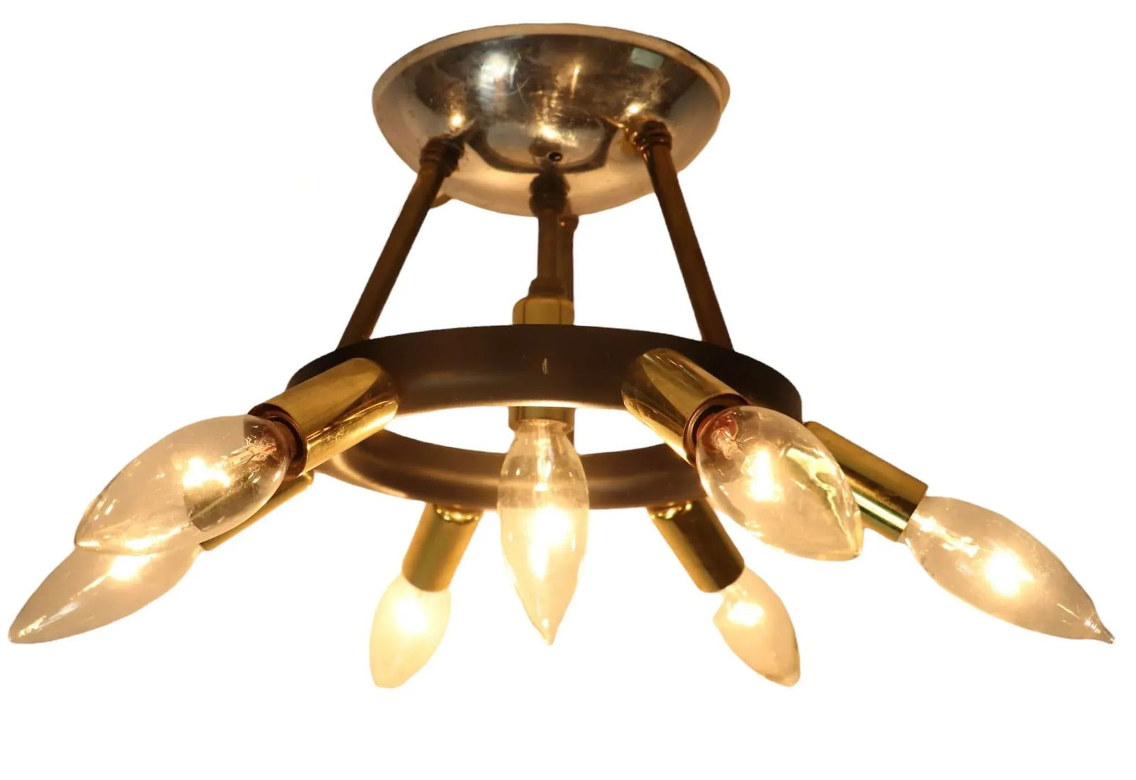 7 Light Mid Century Flush Mount Sputnik Chandelier - 4
