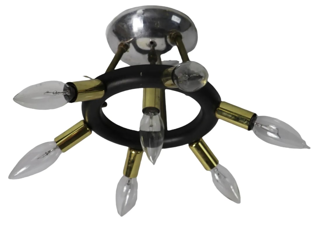 7 Light Mid Century Flush Mount Sputnik Chandelier - 5