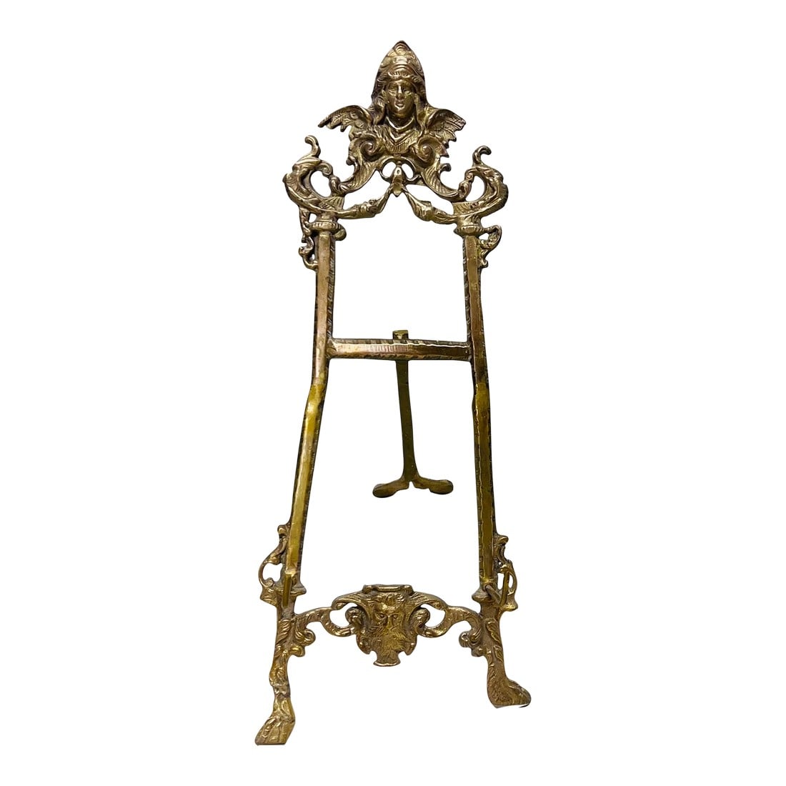 Large Brass Figural Tabletop Art Easel (1 of 9)