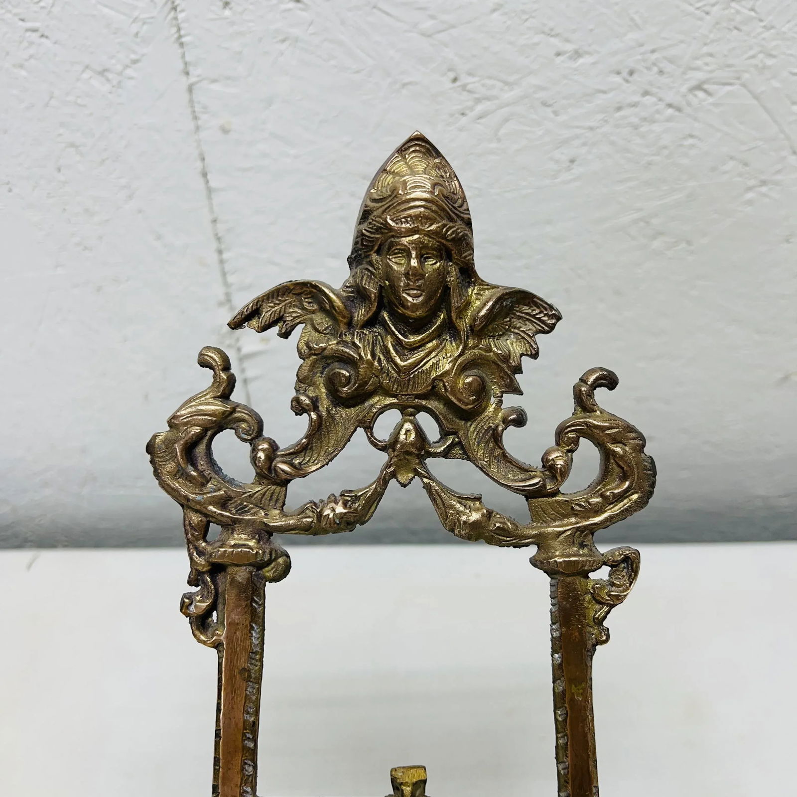 Large Brass Figural Tabletop Art Easel - 2