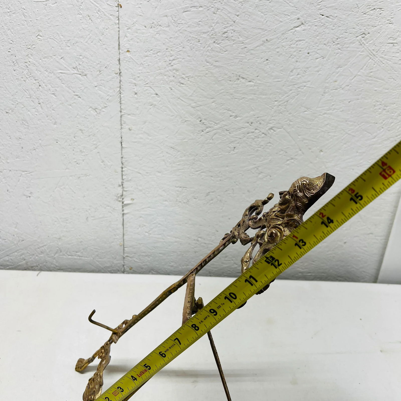 Large Brass Figural Tabletop Art Easel - 6