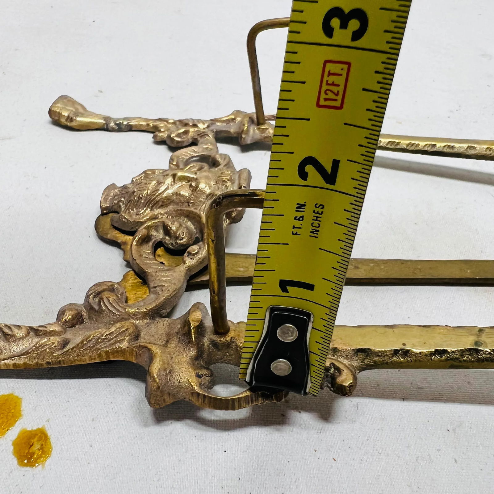 Large Brass Figural Tabletop Art Easel - 7