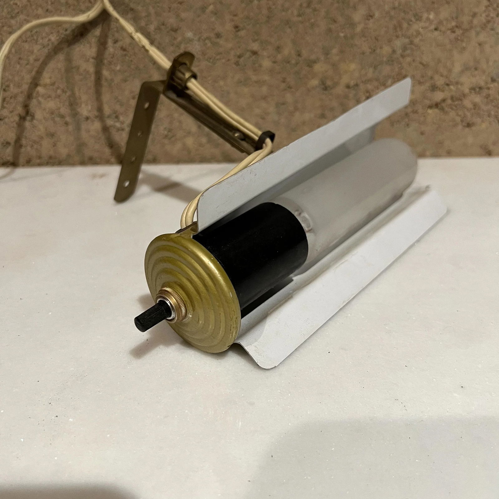 Vintage Industrial Gold Tube Wall Unit Task Picture Light, Los Angeles Ca - 3