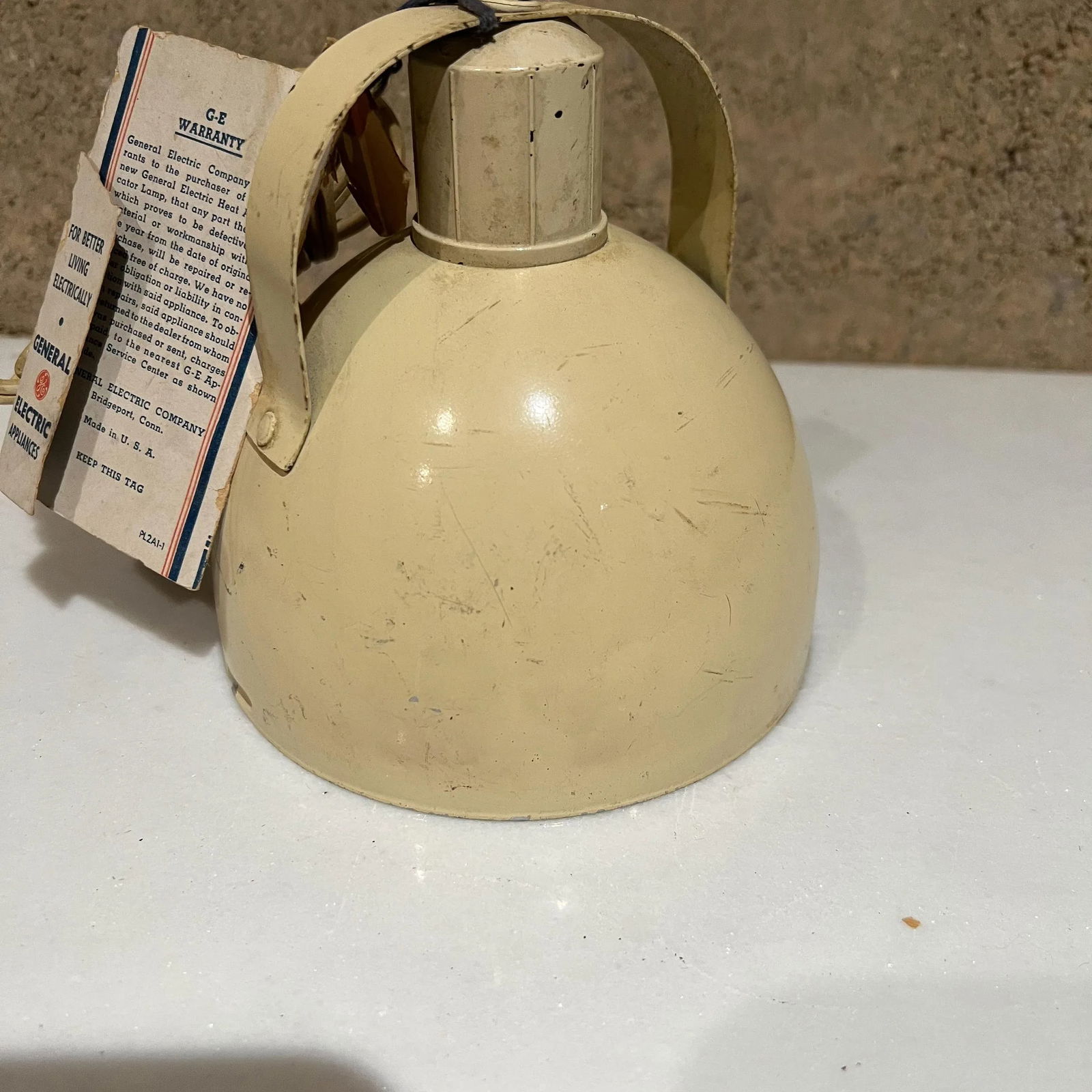 1950s Vintage Ge General Electric Therapeutic Heat Applicator Lamp in Beige - 2