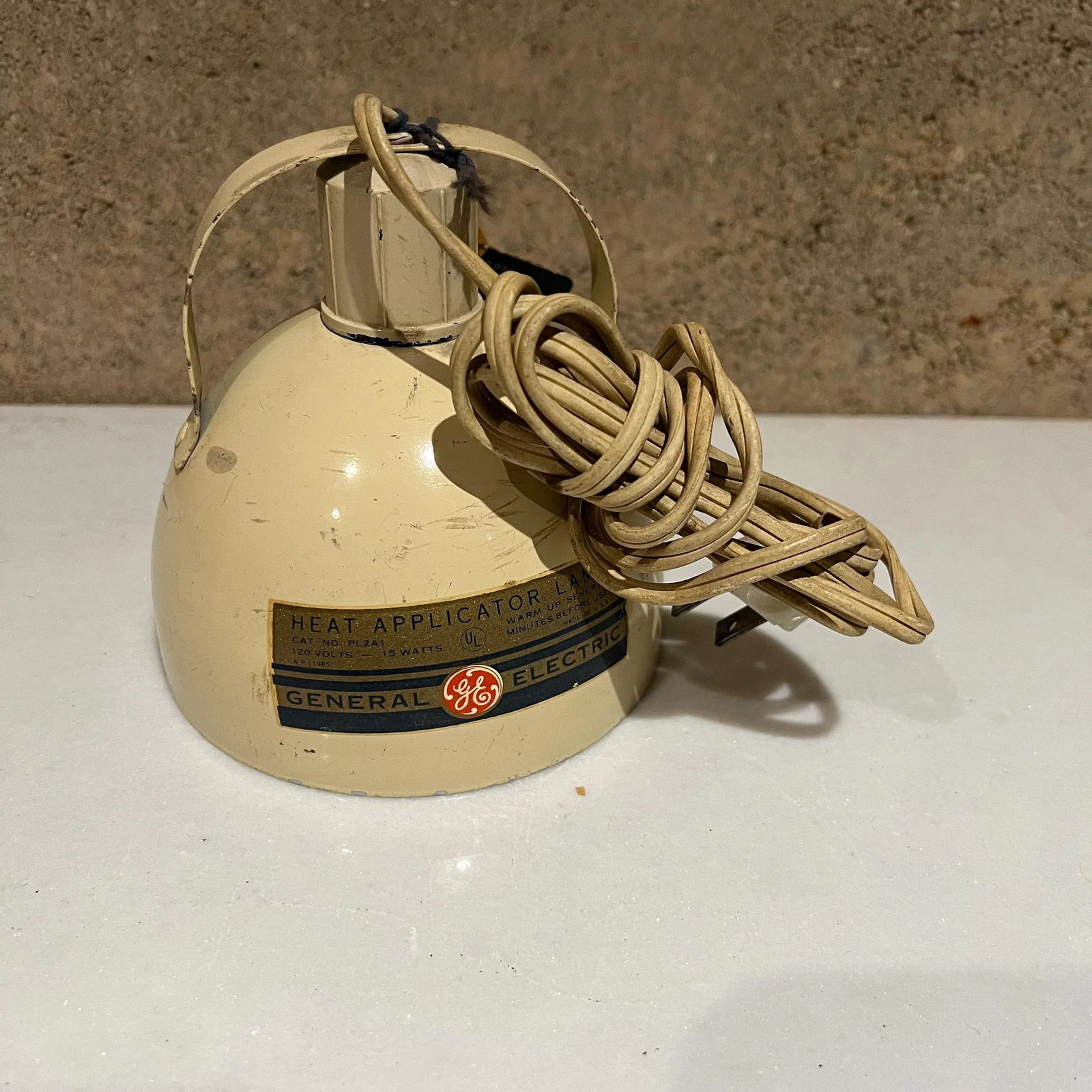 1950s Vintage Ge General Electric Therapeutic Heat Applicator Lamp in Beige - 4
