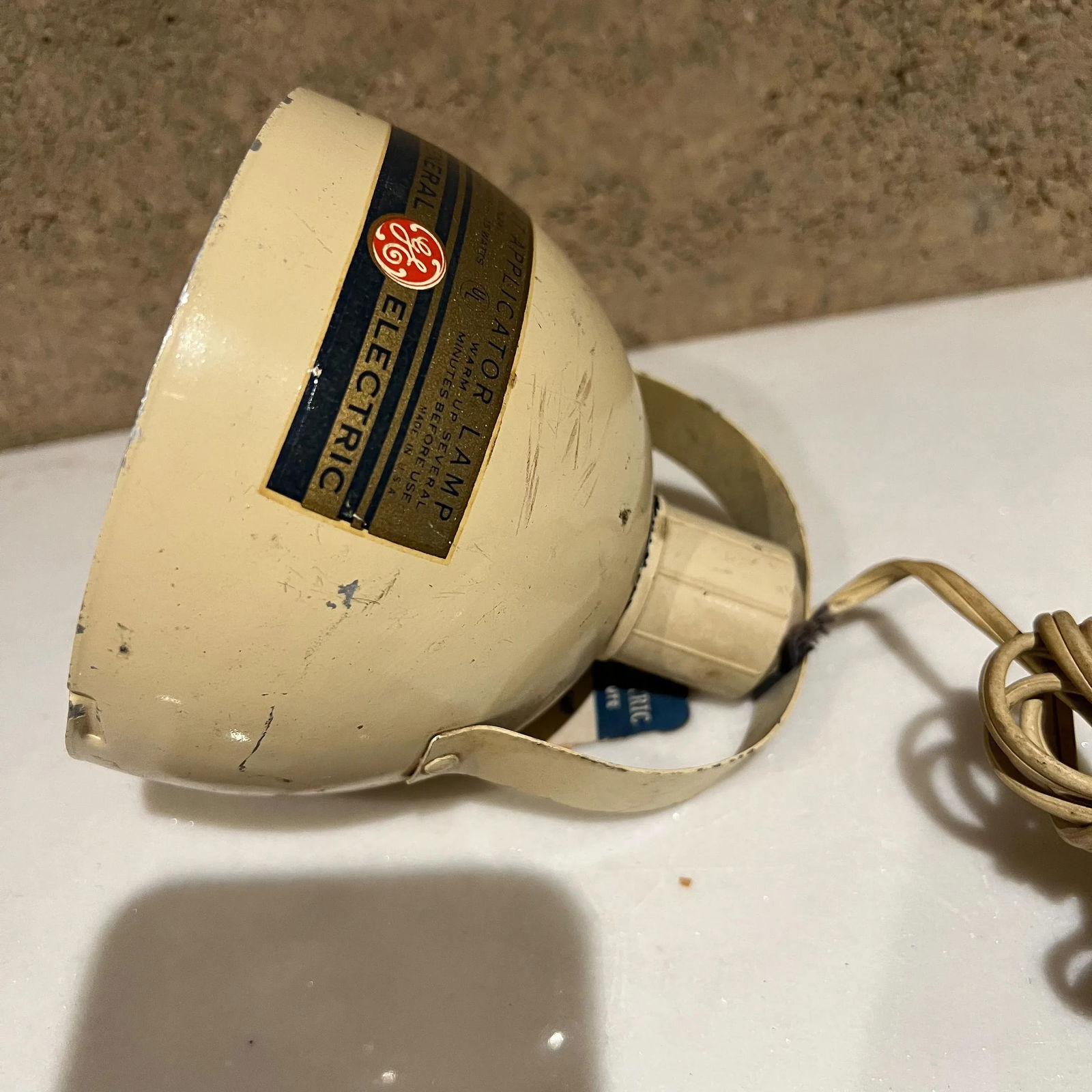 1950s Vintage Ge General Electric Therapeutic Heat Applicator Lamp in Beige - 5