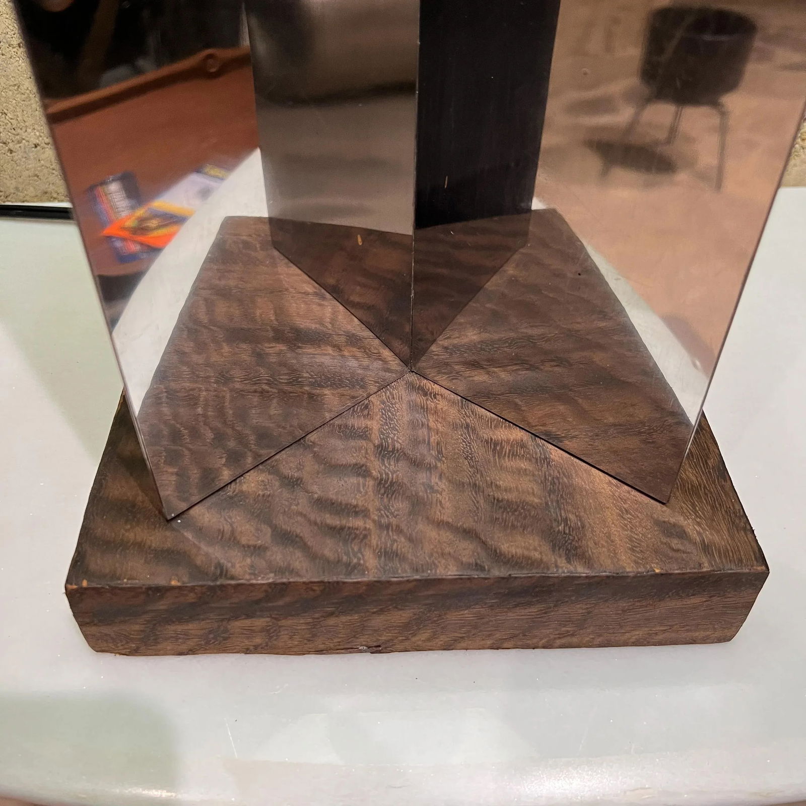 Mid-Century Geometric Modern Chrome Table Lamp Style of Paul Evans - 6