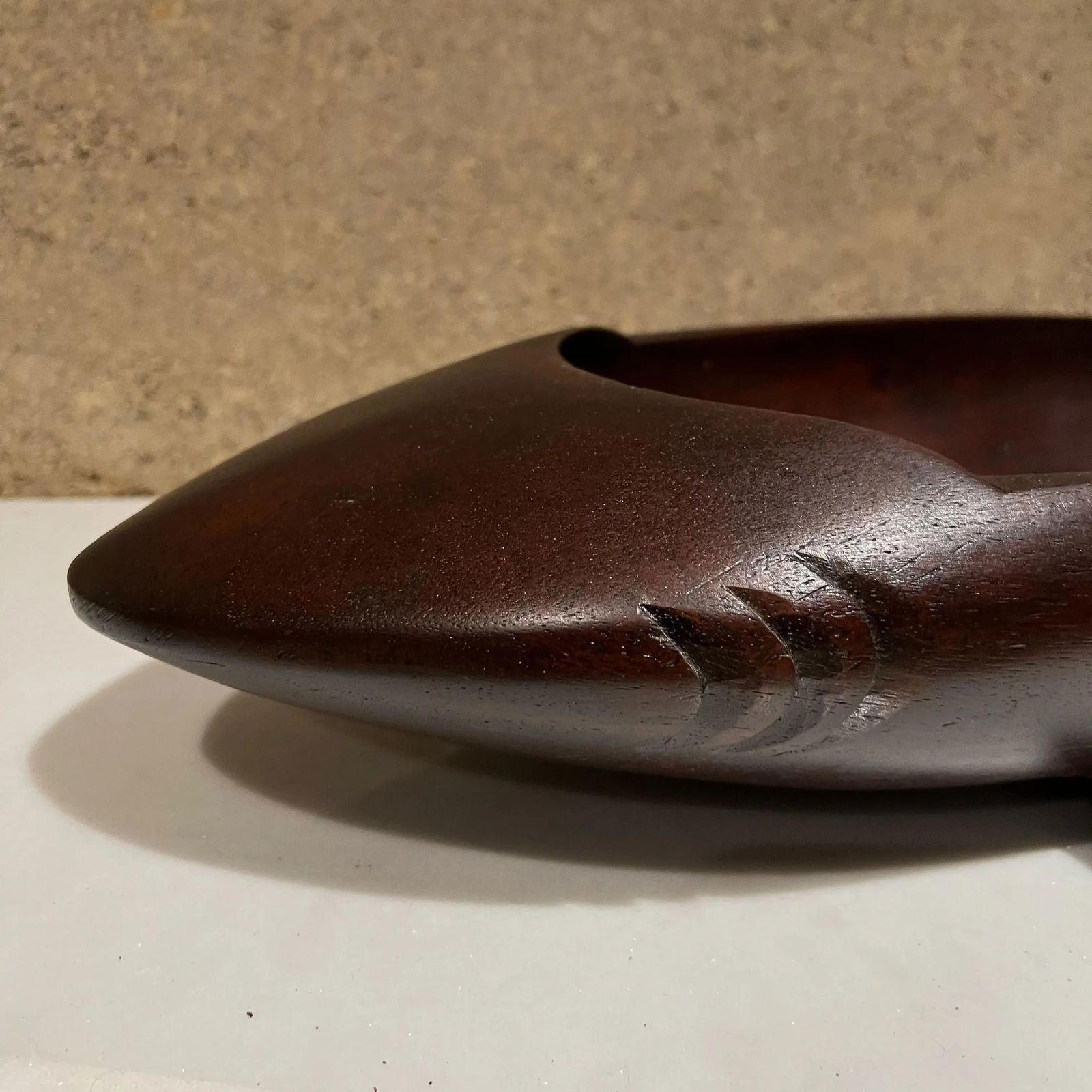 1970s Sculptural Shark Wood Bowl Catch All - 2