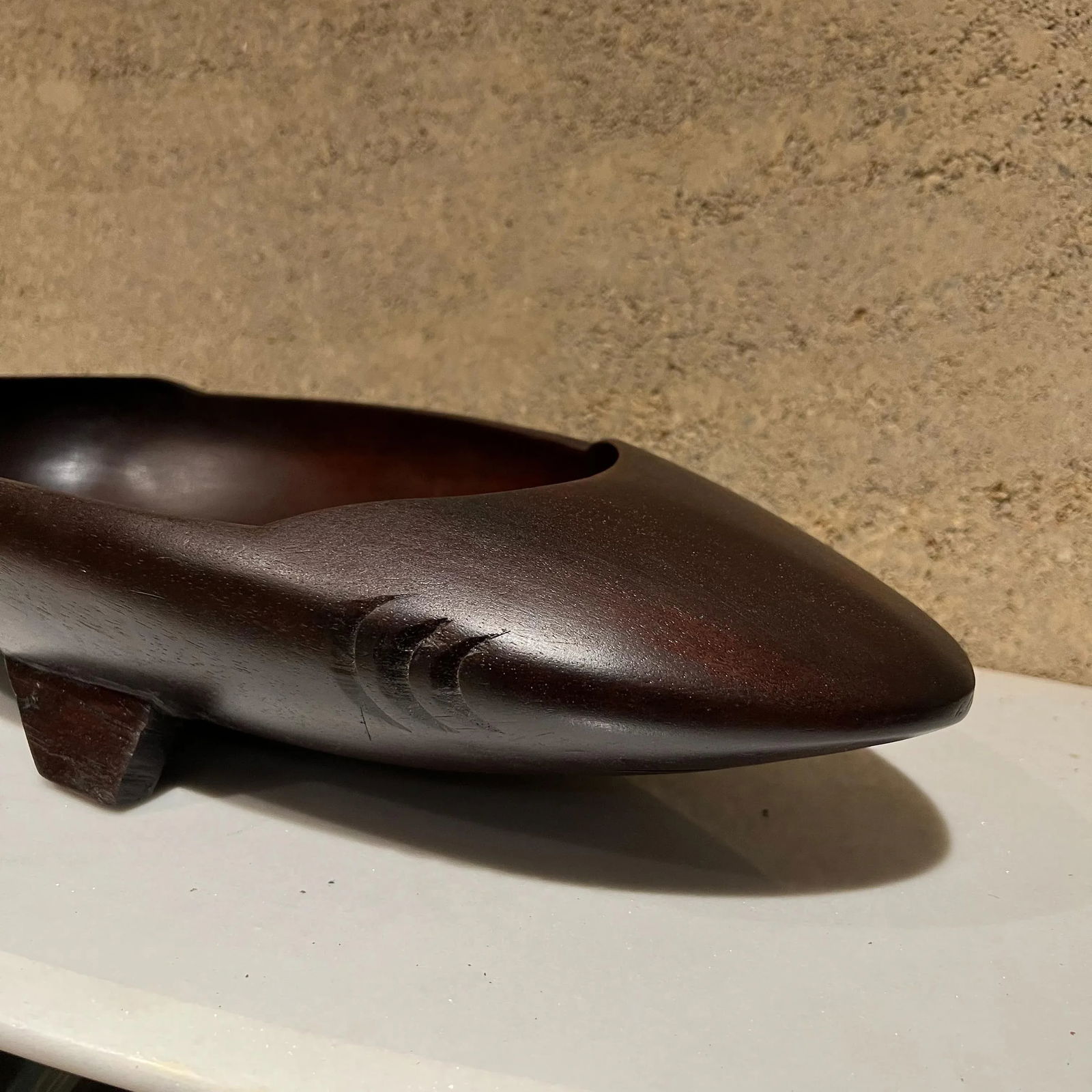 1970s Sculptural Shark Wood Bowl Catch All - 6