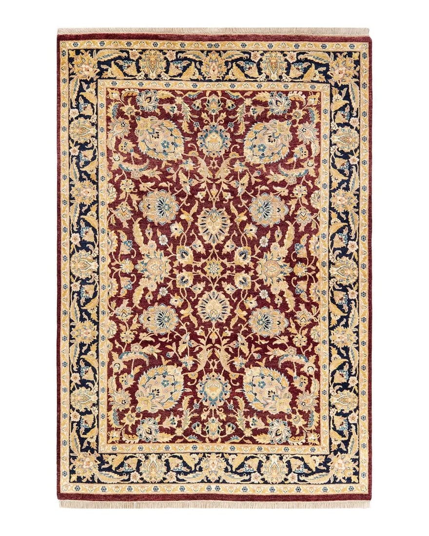Mogul, One-of-a-Kind Hand-Knotted Area Rug in Red, 4' 2" x 6' 2" - 8
