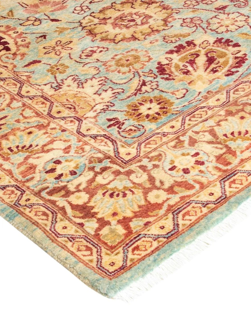 Mogul, One-of-a-Kind Hand-Knotted Area Rug in Light Blue, 4' 1" x 5' 10" - 2