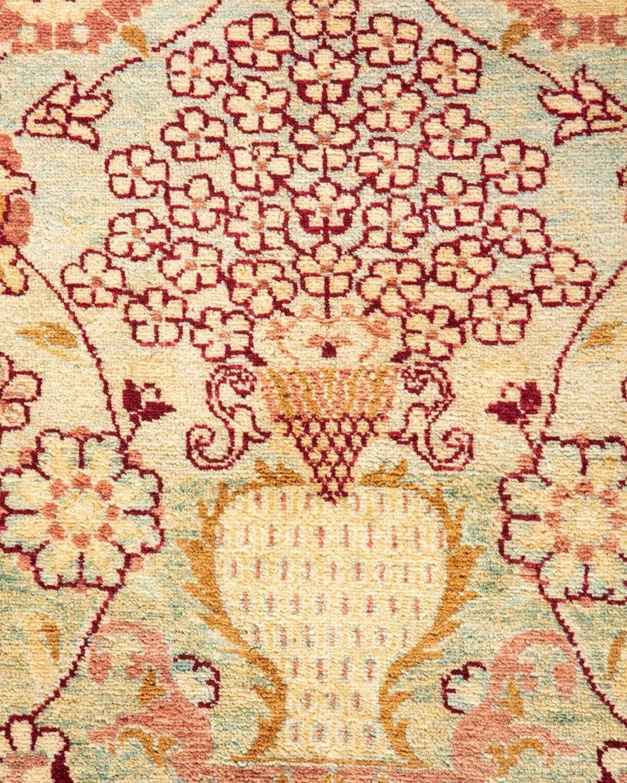 Mogul, One-of-a-Kind Hand-Knotted Area Rug in Light Blue, 4' 1" x 5' 10" - 3