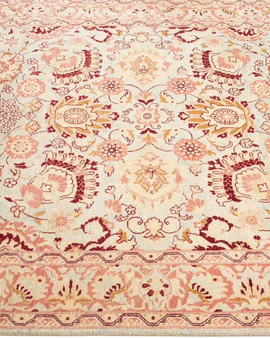 Mogul, One-of-a-Kind Hand-Knotted Area Rug in Light Blue, 4' 1" x 5' 10" - 4