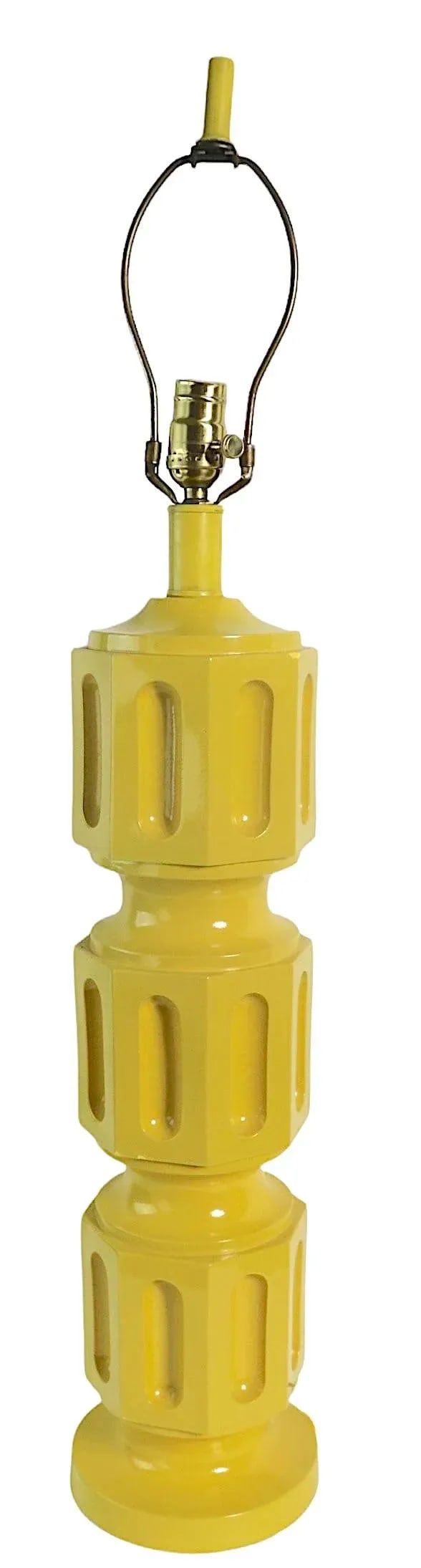 Post Modern Bright Yellow Plaster Lamp by Quartite Creative Corp. Ca. 1970's - 11