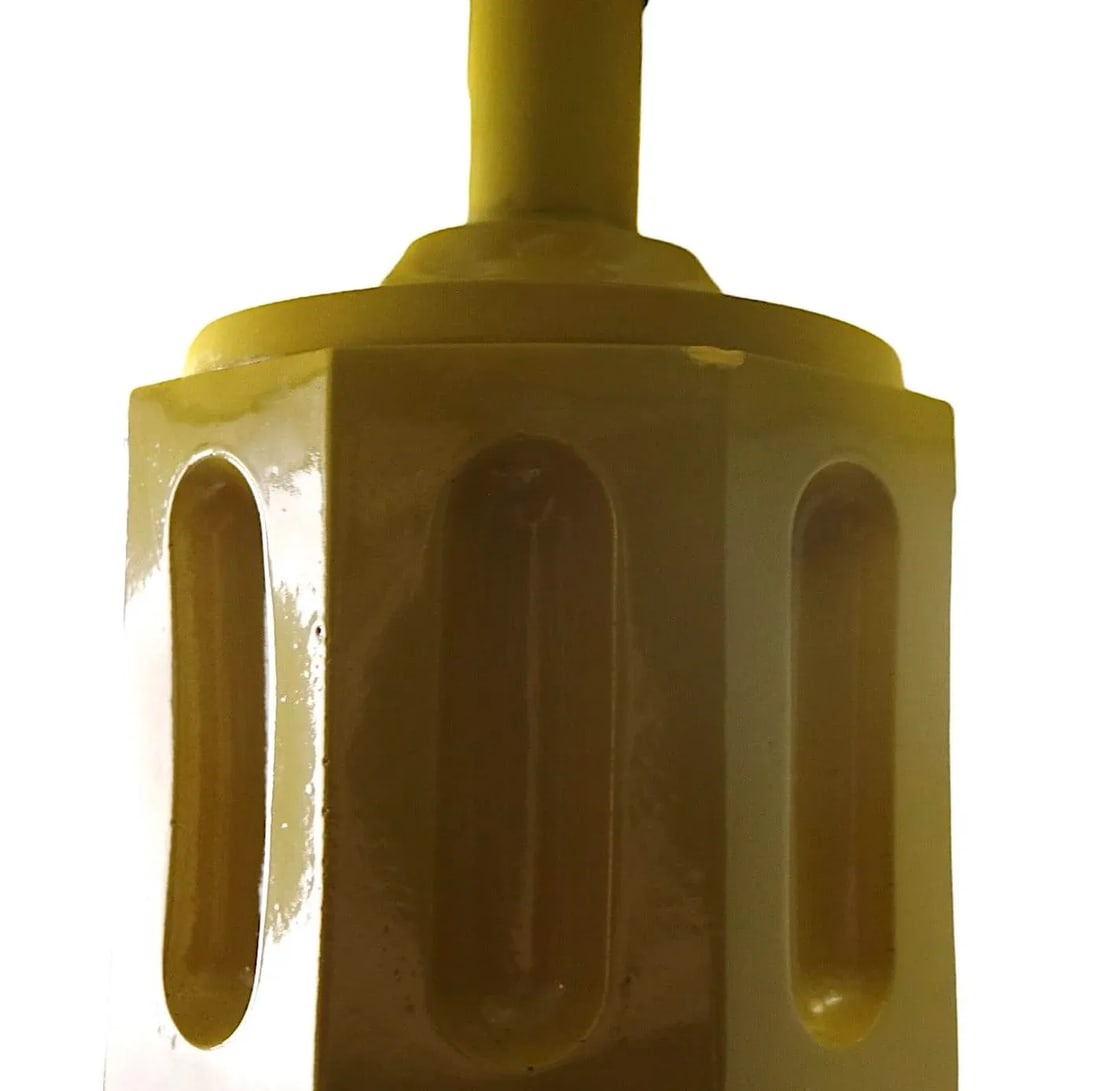 Post Modern Bright Yellow Plaster Lamp by Quartite Creative Corp. Ca. 1970's - 3