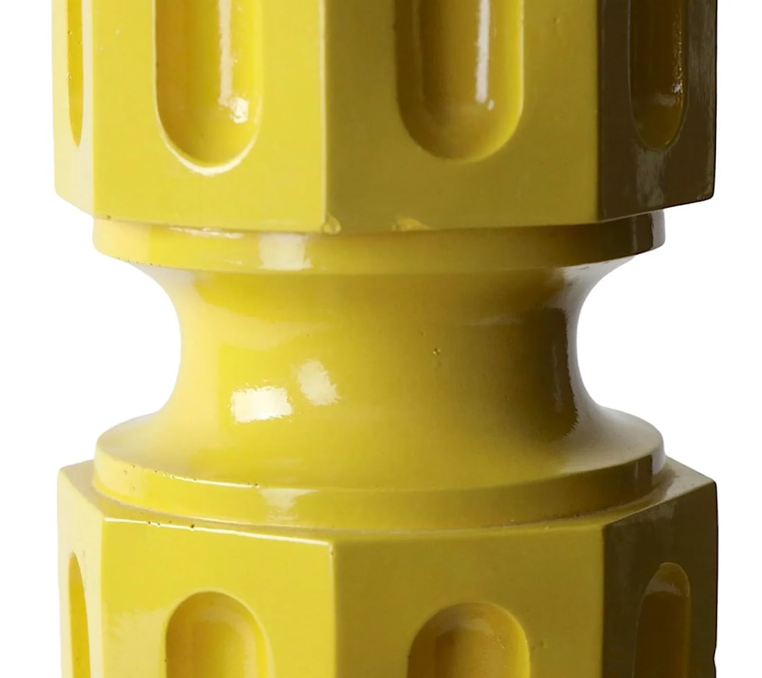 Post Modern Bright Yellow Plaster Lamp by Quartite Creative Corp. Ca. 1970's - 4