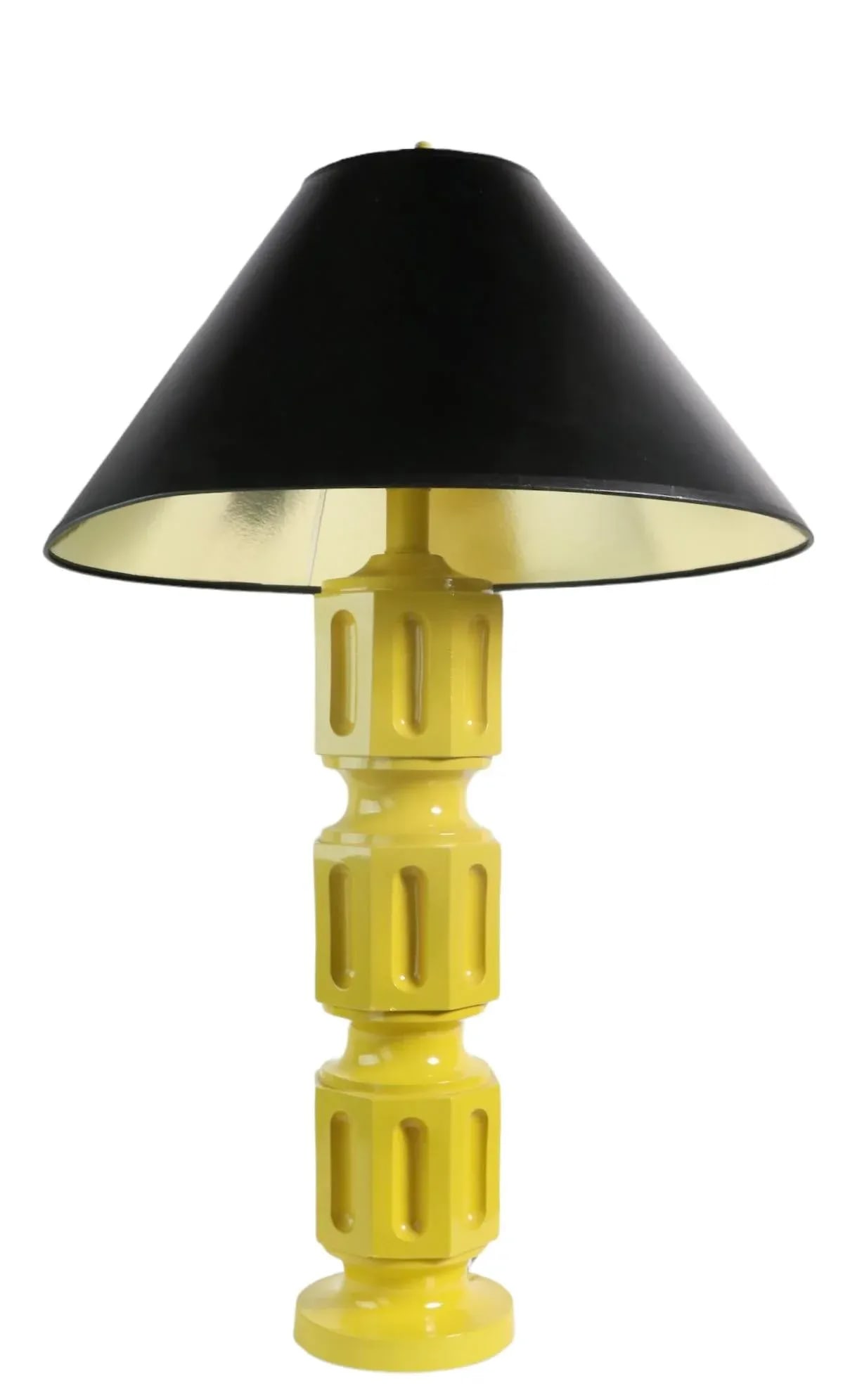 Post Modern Bright Yellow Plaster Lamp by Quartite Creative Corp. Ca. 1970's - 6