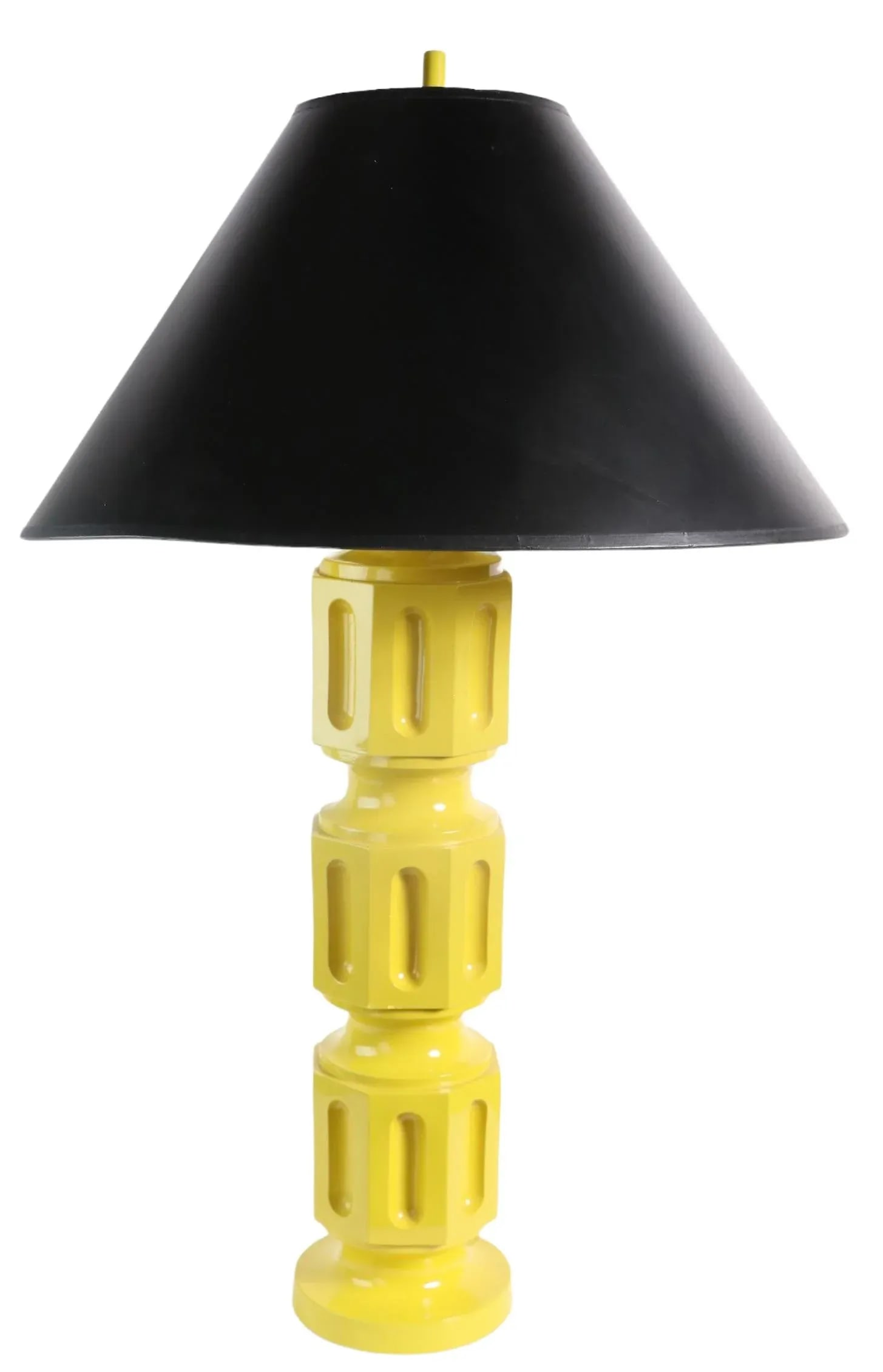 Post Modern Bright Yellow Plaster Lamp by Quartite Creative Corp. Ca. 1970's - 7