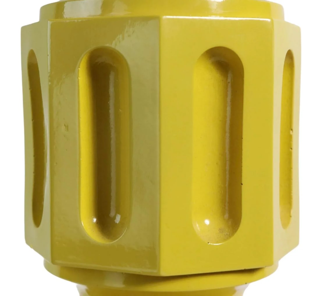 Post Modern Bright Yellow Plaster Lamp by Quartite Creative Corp. Ca. 1970's - 8