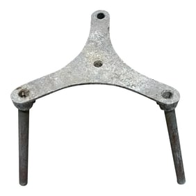 1950s Mid-Century Modern Tripod Planter Pedestal Stand in Patinated Aluminum