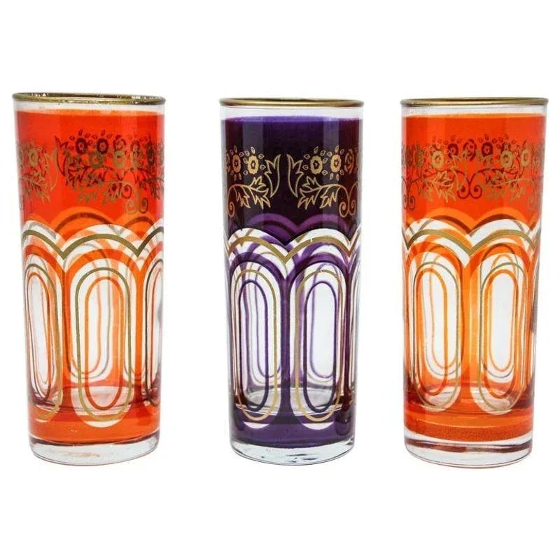 Late 20th Century Glass Candleholder Vases With Moorish Alhambra Design- Set of 3 - 10