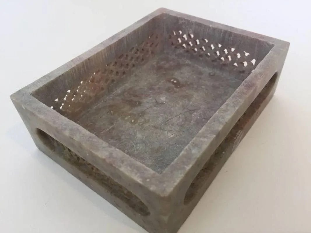 Anglo-Raj Marble Inlay Box Pietra Dura Censor - 6