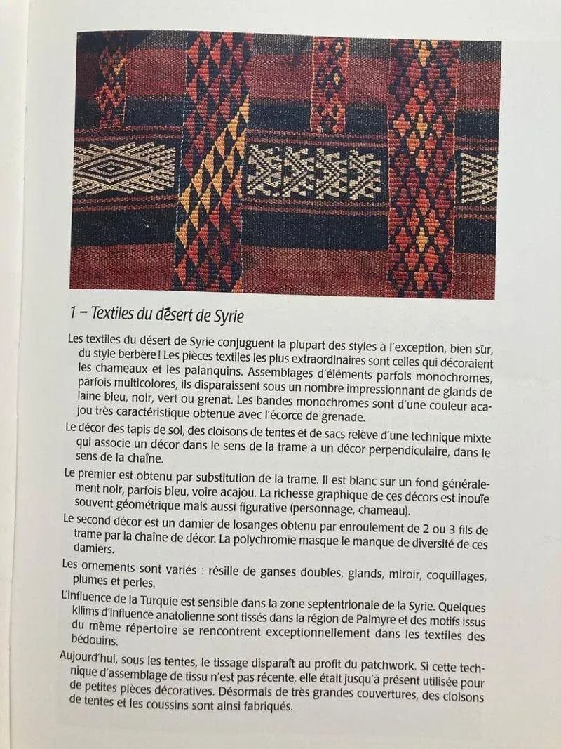Early 20th Century Over the Desert Au Fil Du DeÌsert Textiles From the Nomadic Desert Book - 8