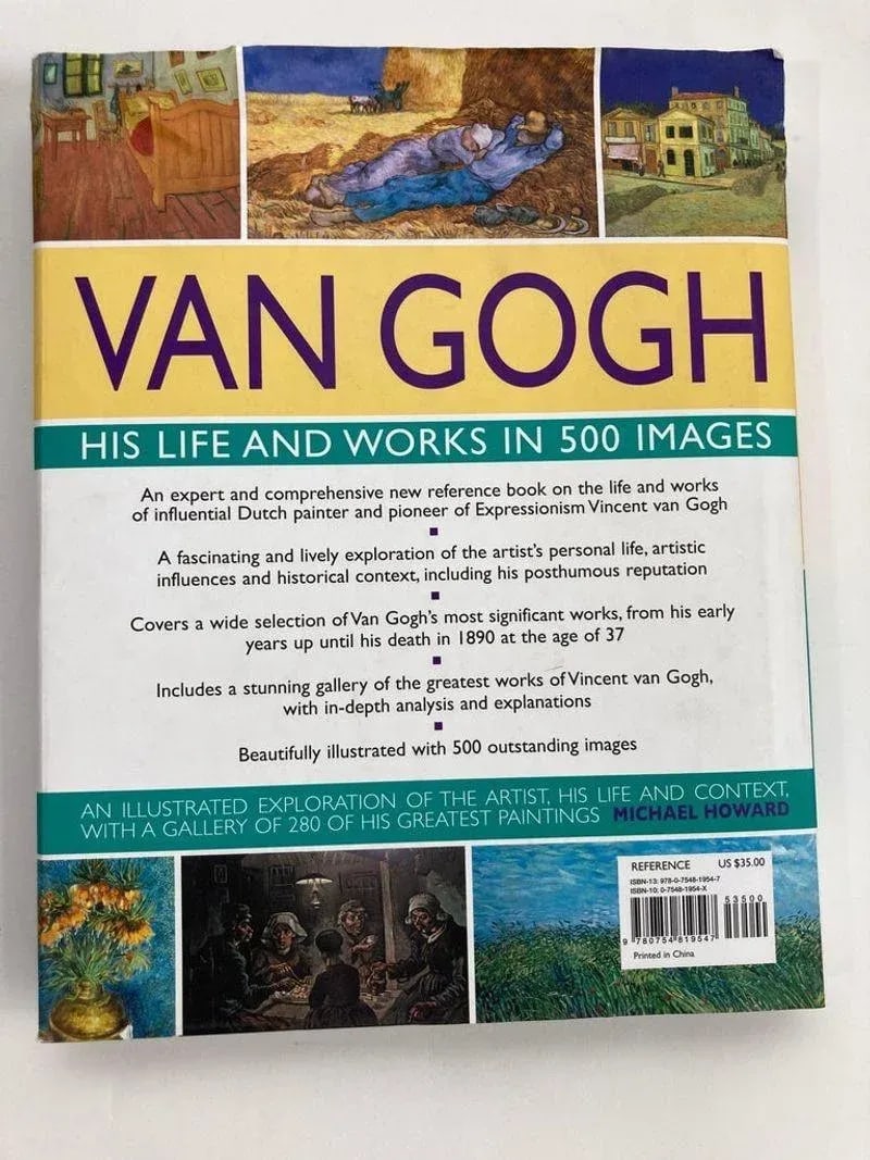 Late 20th Century Van Gogh His Life and Works in 500 Images Hardcover Book - 4
