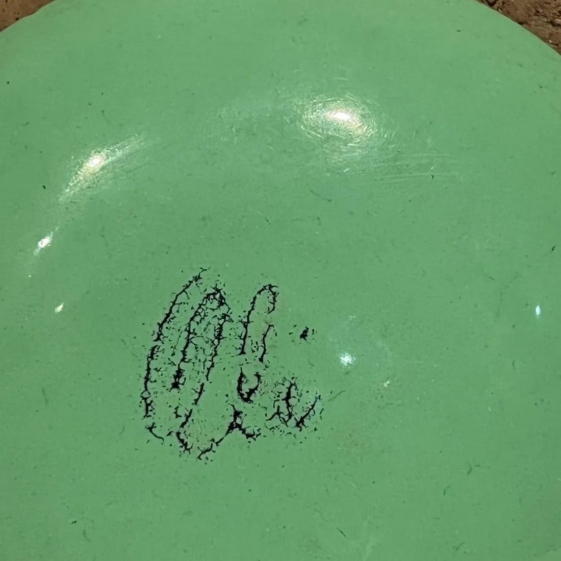 1960s Modernist Copper Enamel Art Abstract Green Fish Decorative Dish - 7