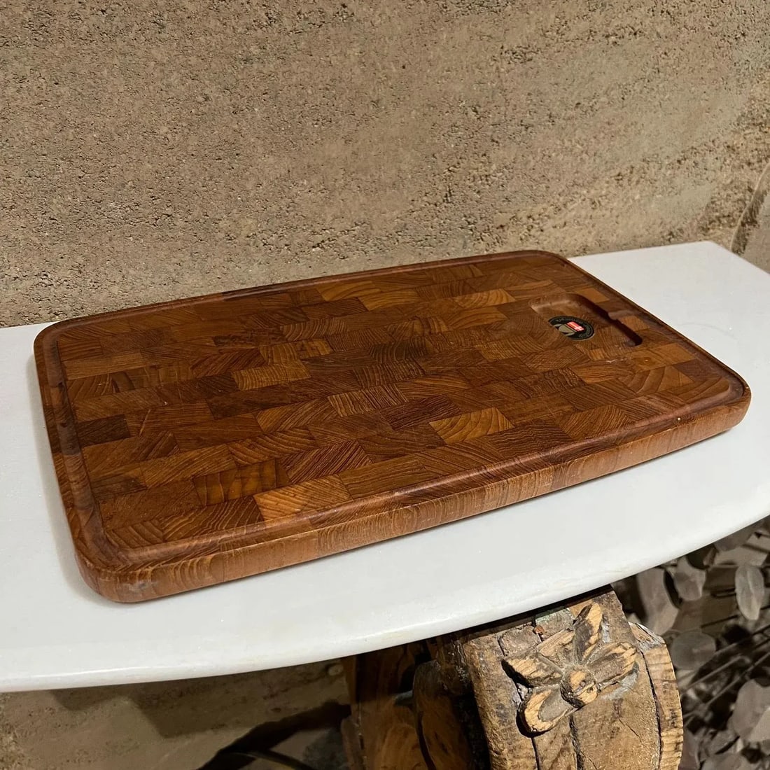 1960s Digsmed Teakwood Cutting Board Cheese Charcuterie Denmark - 8