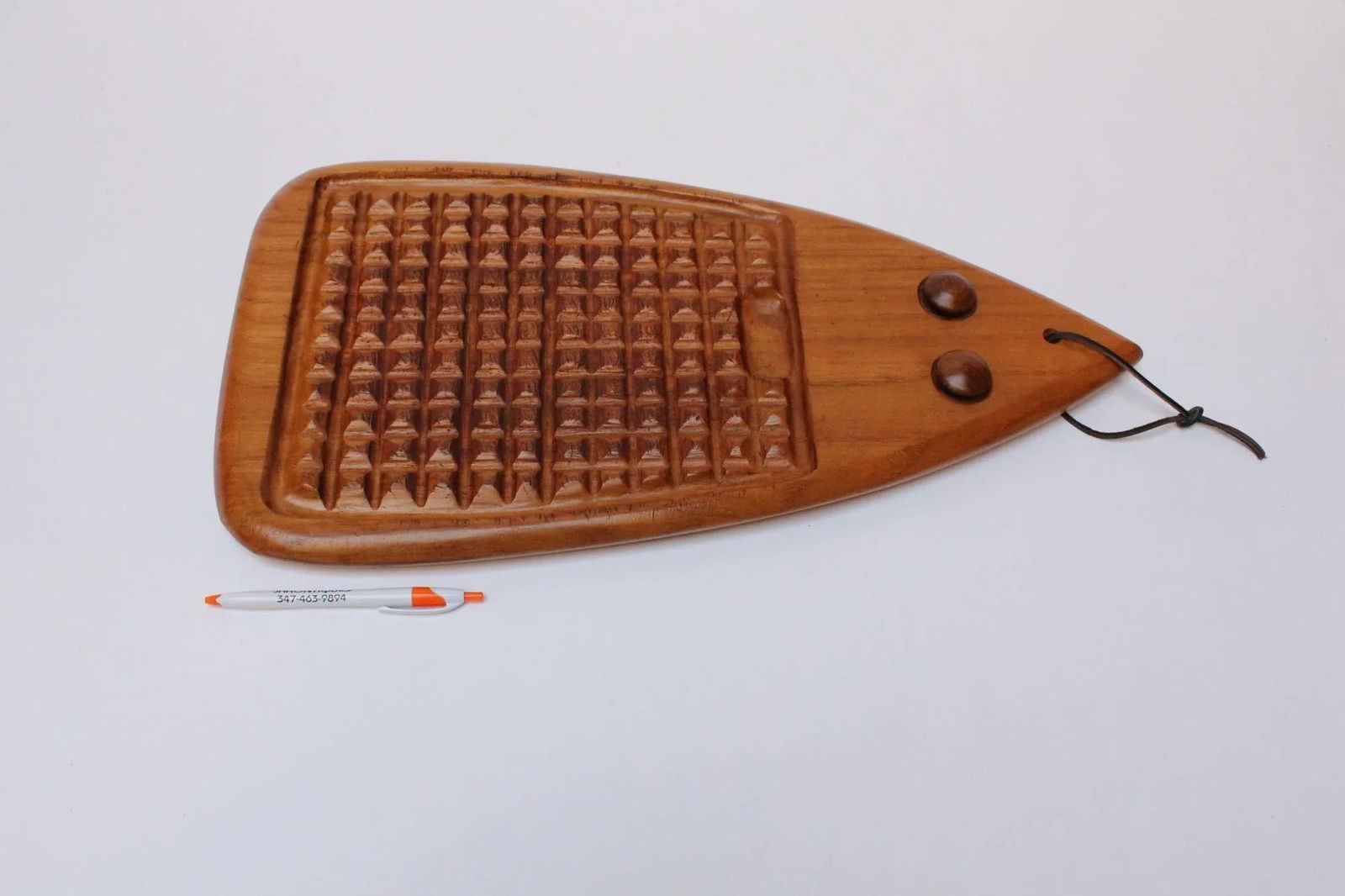 Mid-Century Modern Teakwood "Mouse" Cutting Board - 3