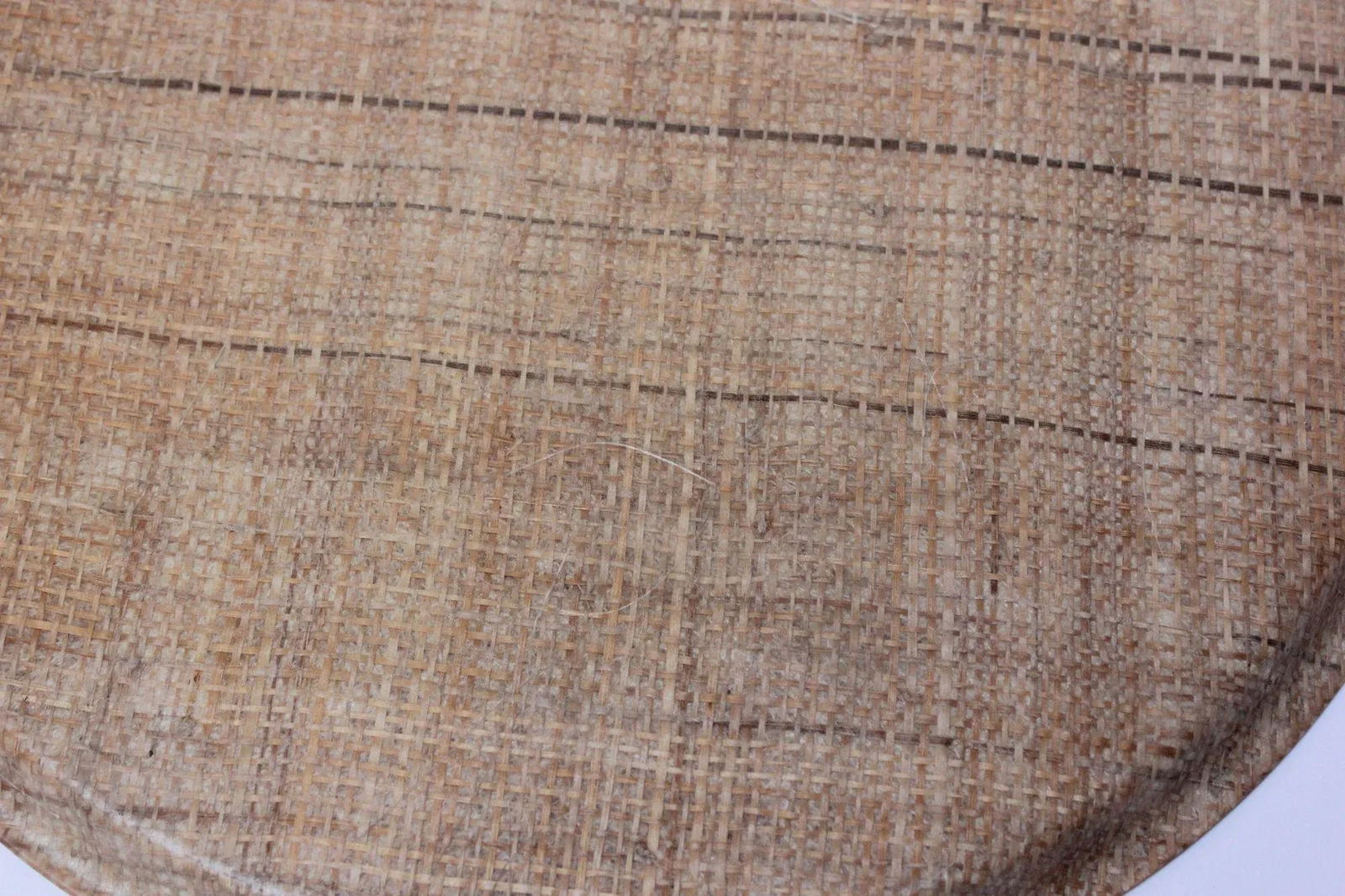 1960s Mid Century Modern Woven Raffia Serving Tray - 8