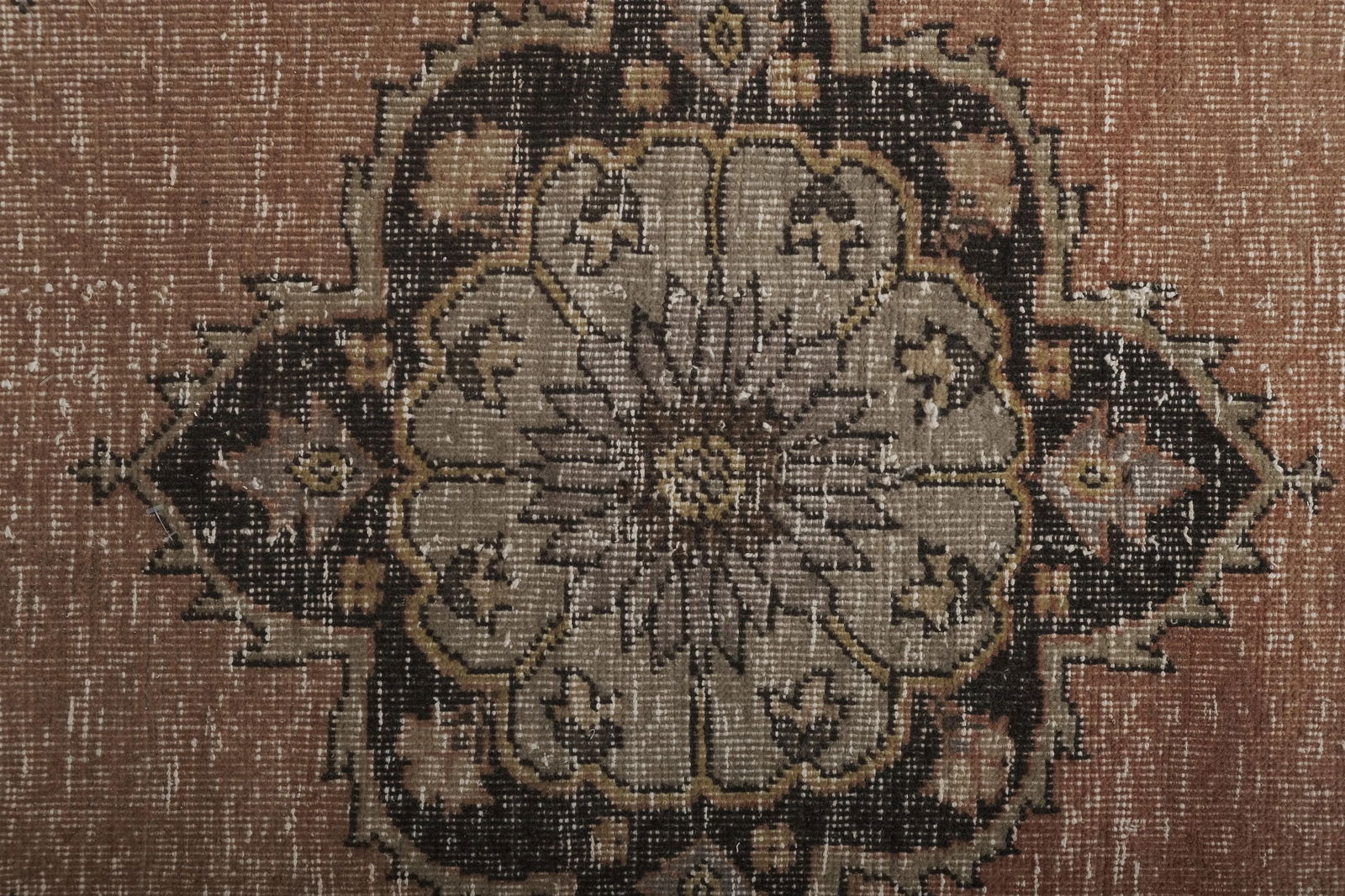 1960s Distressed Faded Low Pile Oushak Runner 3'10'' X 12'9'' - 4