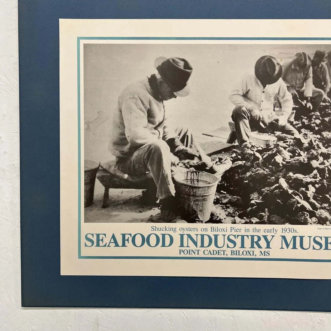 1930s Seafood Industry Museum Poster of Shucking Oysters - 7