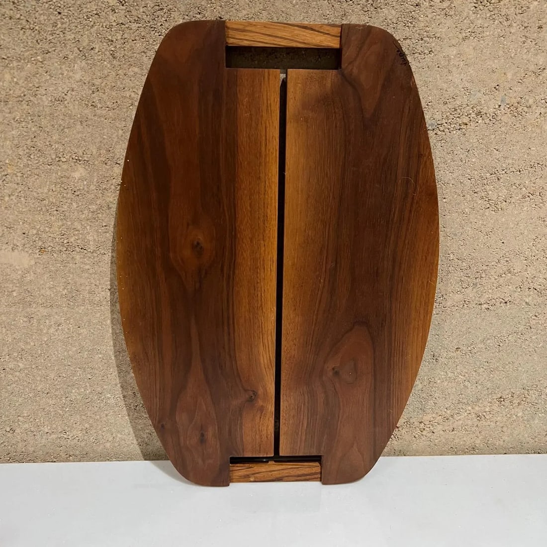 1970s Modern Charcuterie Platter Wood Cutting Board - 10