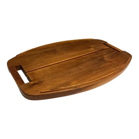 1970s Modern Charcuterie Platter Wood Cutting Board