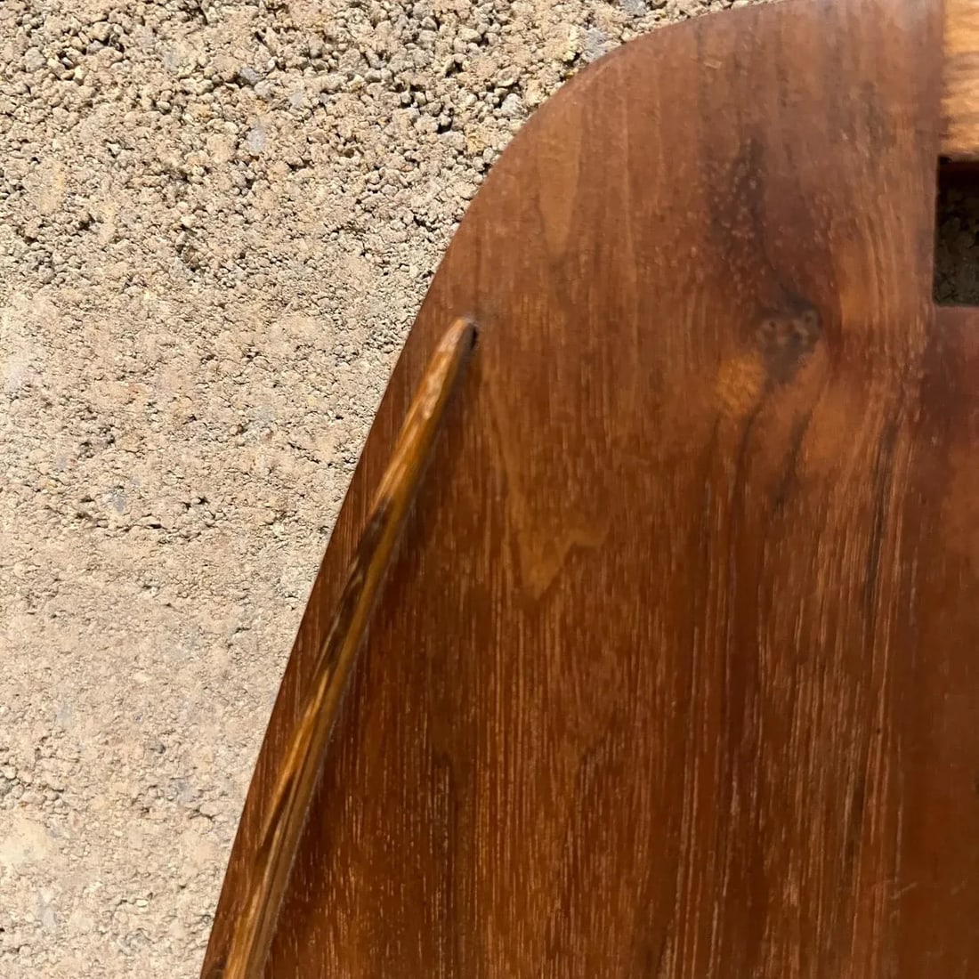 1970s Modern Charcuterie Platter Wood Cutting Board - 8