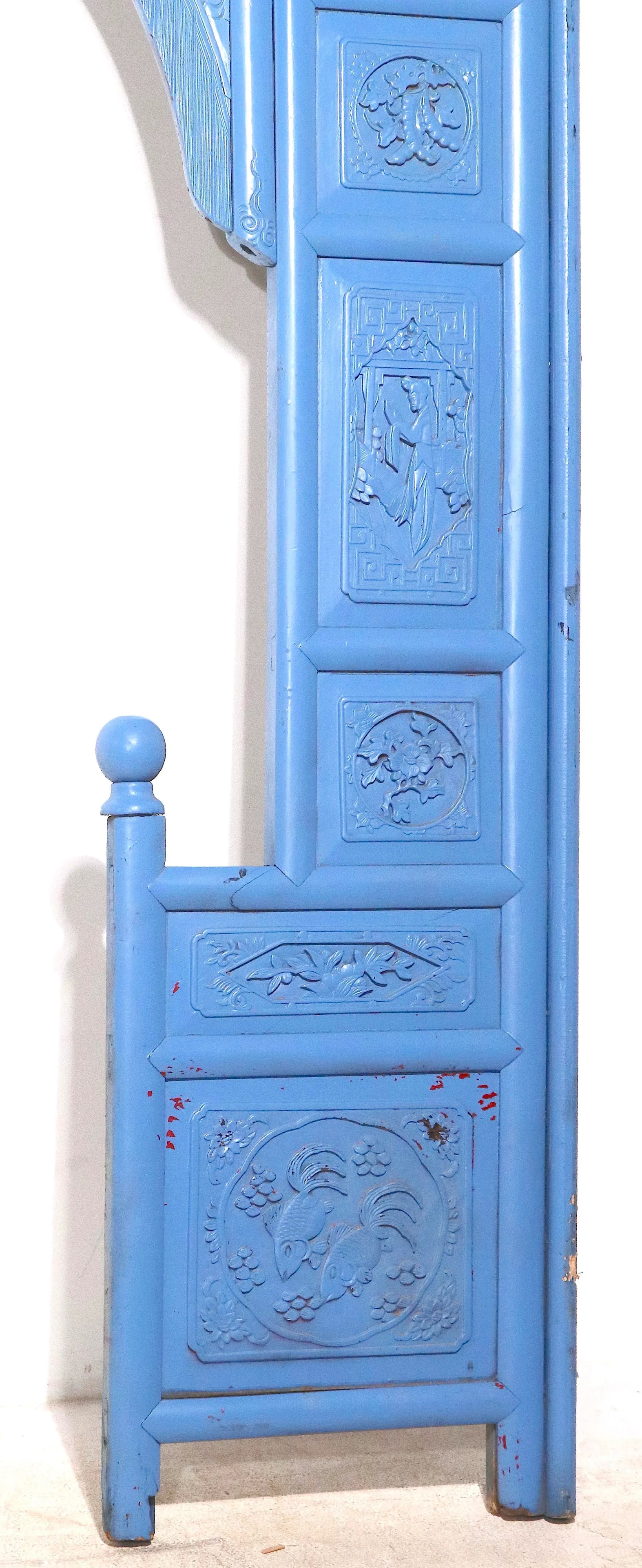 Early 20th Century Decorative Chinese Opium Bed Fragment - 8