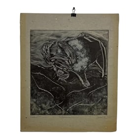 1998 Art by Gina Kail Monoprint Buffalo Metamorphosis 1:6
