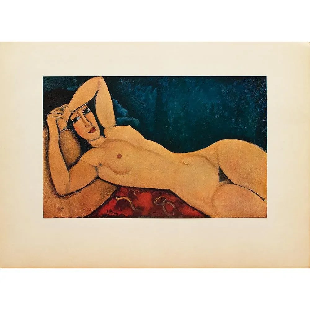 1940s After Amedeo Modigliani "Reclining Nude With Raised Arms", First Edition Swiss Lithograph - 2