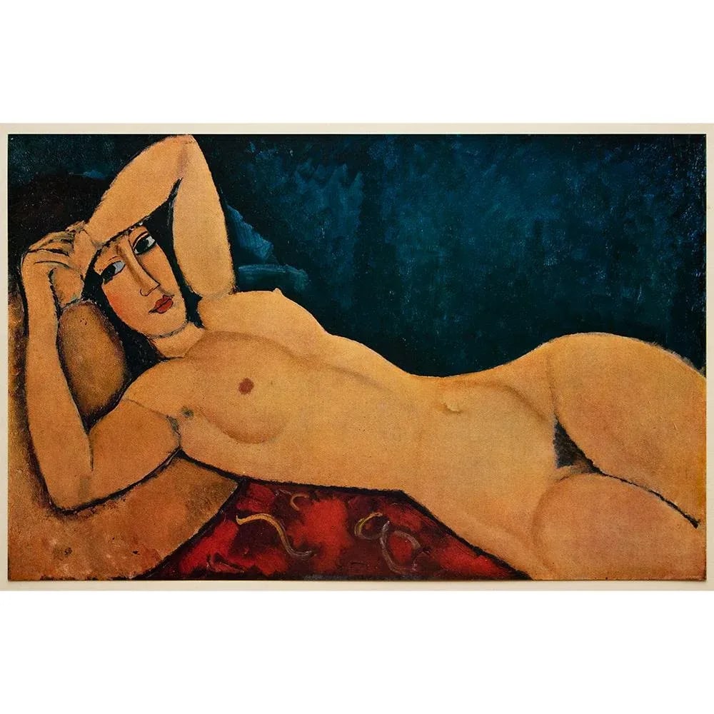 1940s After Amedeo Modigliani "Reclining Nude With Raised Arms", First Edition Swiss Lithograph - 8