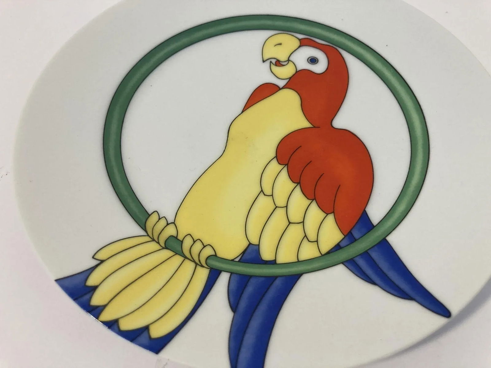 Vintage Parrots Decorative Plates by Fitz and Floyd Set of 4 - 10