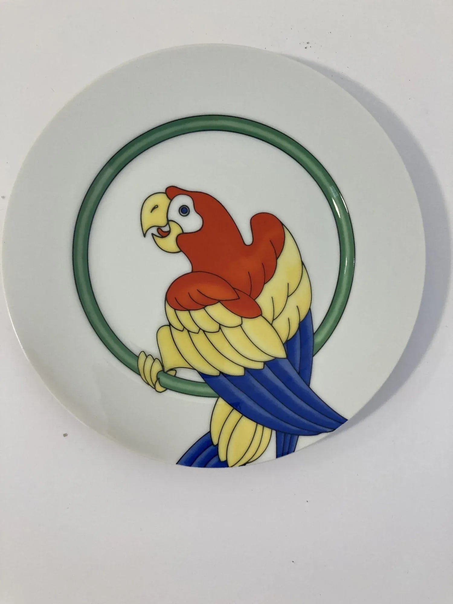 Vintage Parrots Decorative Plates by Fitz and Floyd Set of 4 - 6