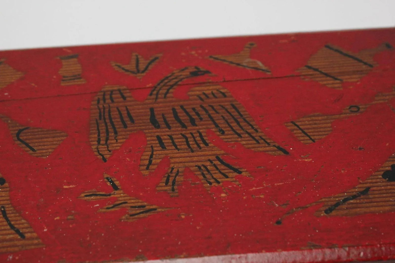 Early 20th Century Folk Art "American Eagle" Silhouette Decorative Box - 8
