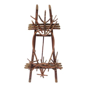 Folk Art Tree Branch Tabletop Easel