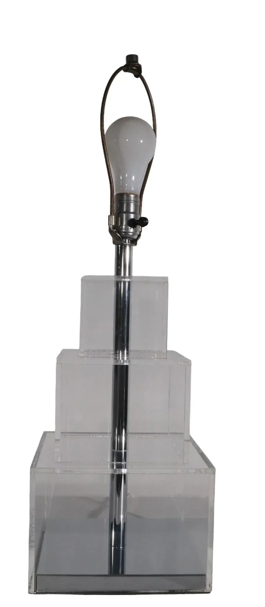Stacked Cube Lucite Table Lamp by George Kovacs C. 1970's - 10