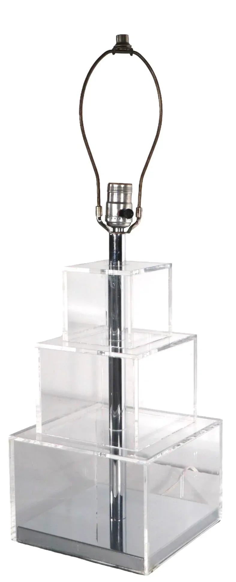 Stacked Cube Lucite Table Lamp by George Kovacs C. 1970's - 13